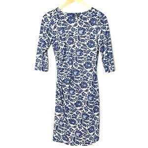 J.McLaughlin Sage Catalina Cloth Lace Floral Ruched Portrait Neck Midi Dress- XS